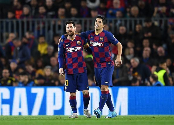 Lionel Messi and Luis Suarez